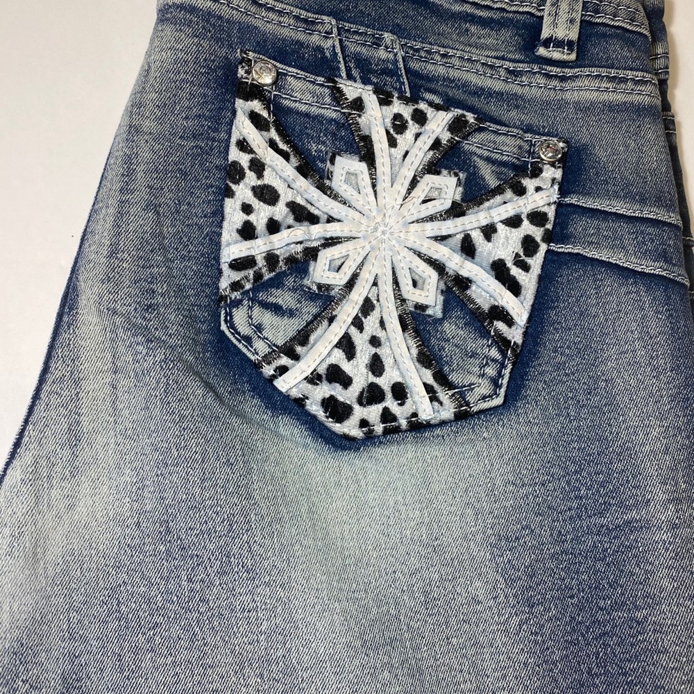 SKINNY DEEP BLUE JEANS SIZE 15! WASH OFF BLUE!! - Picture 8 of 9